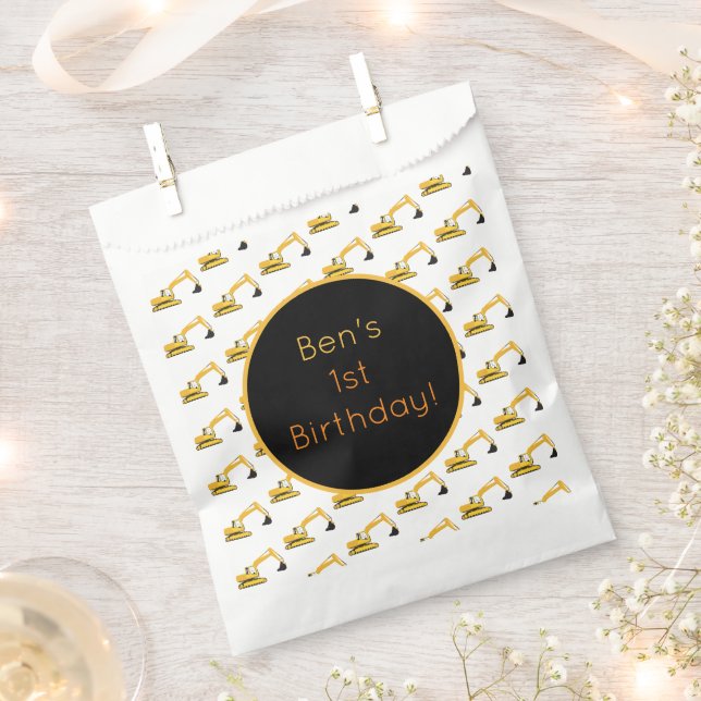 Baggerbauwagen Geschenktütchen (Ausgeschnitten)