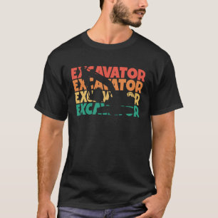Baggerbohrer für Retro-Textlader T-Shirt