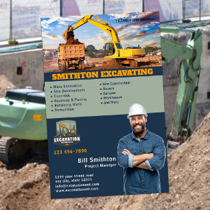 Baggerdienstleistungen Flyer