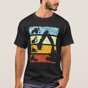 Baggerfahrer Baustelle Retro Vi T-Shirt