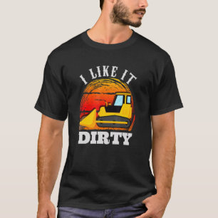 Baggerfahrer Straßenbau für Männer T-Shirt