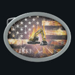 Baggerflagge Ovale Gürtelschnalle<br><div class="desc">Baggerflagge</div>