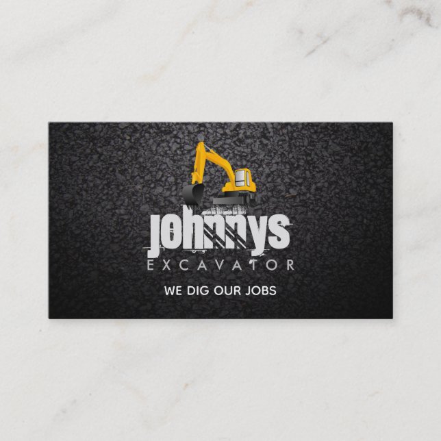 Baggerkarten Visitenkarte (Vorderseite)