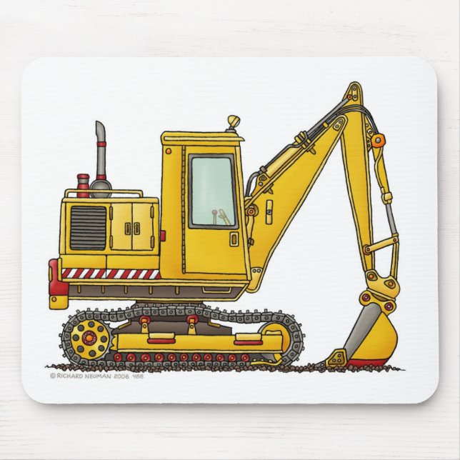 Baggerschaufel-Bau-Mausunterlage Mousepad (Vorne)