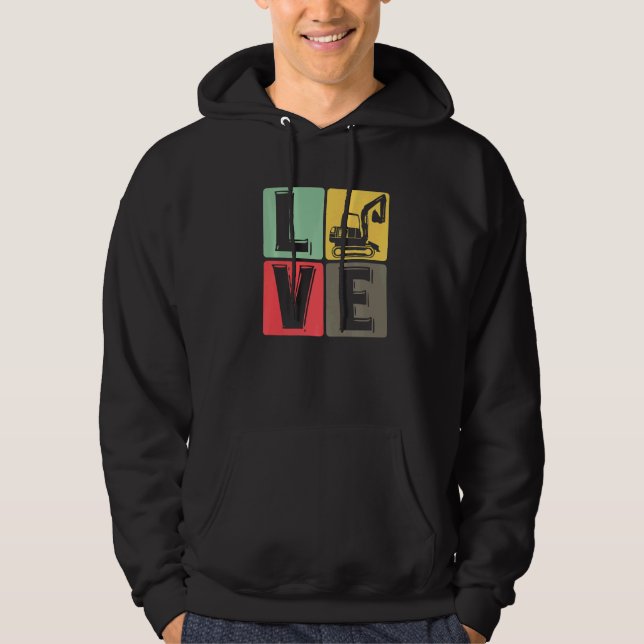 Baggerwagen für Bauarbeiter Hoodie (Vorderseite)