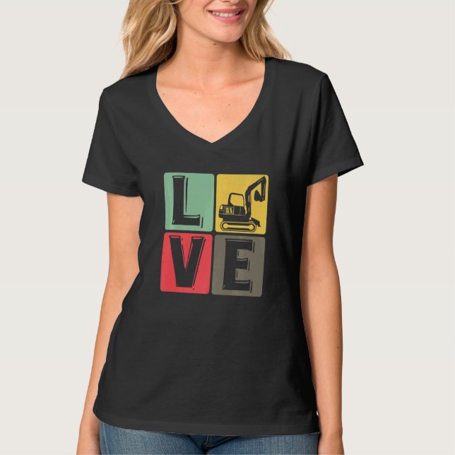 Baggerwagen für Bauarbeiter T-Shirt (Vorderseite)