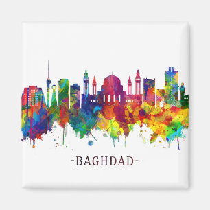 Baghdad Iraq Skyline Magnet