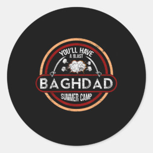 Baghdad Summer Camp - Irakkrieg Veteran Militär Runder Aufkleber