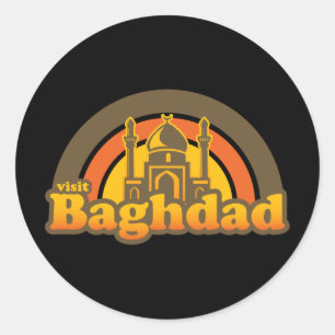 Baghdad Super Retro Runder Aufkleber