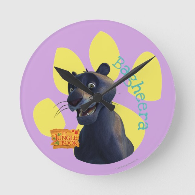 Bagheera 1 runde wanduhr (Vorderseite)