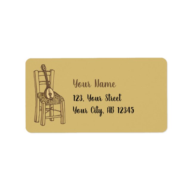 Baglama zum Vorsitzenden Adressaufkleber (Vorne)