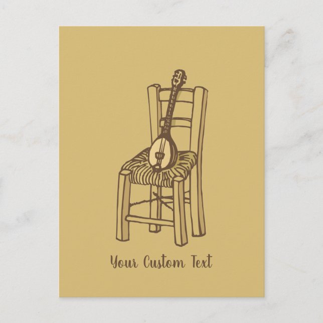 Baglama zum Vorsitzenden Postkarte (Vorderseite)