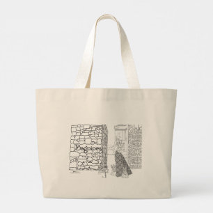 Bagpipe and Scotland Tote Bag Jumbo Stoffbeutel