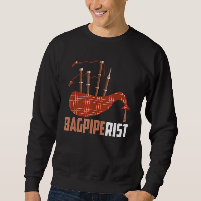 Bagpipe Bagpiper Bagpiperist Sweatshirt (Vorderseite)