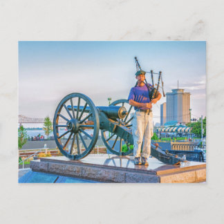 Bagpipe bei Sunset Postcard Postkarte