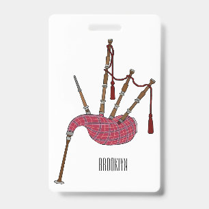 Bagpipe Cartoon Illustration Ausweis