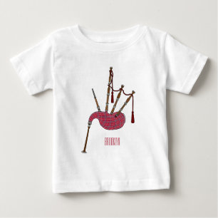 Bagpipe Cartoon Illustration Baby T-shirt