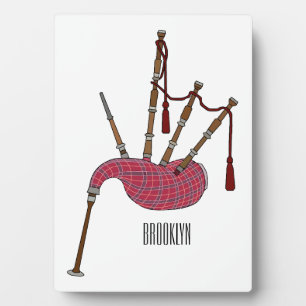 Bagpipe Cartoon Illustration Fotoplatte