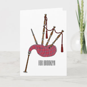 Bagpipe Cartoon Illustration Karte