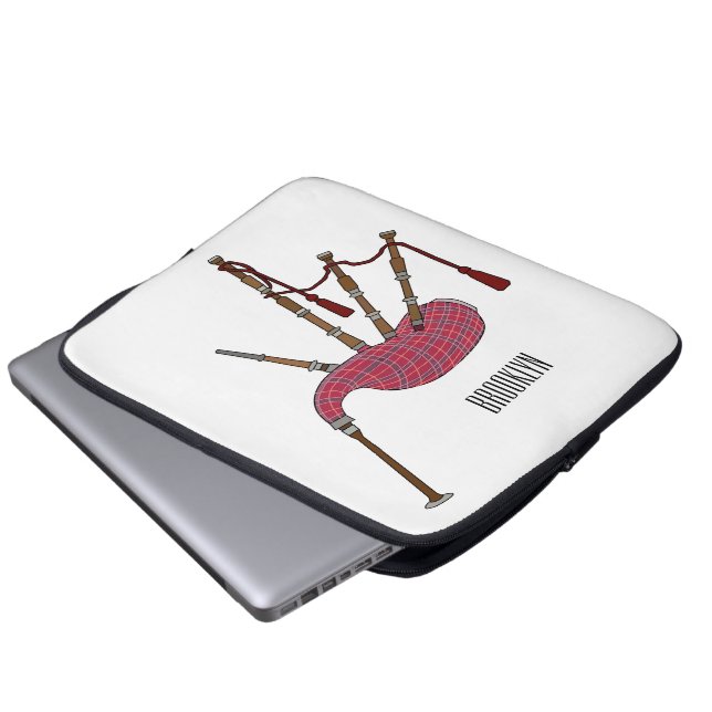 Bagpipe Cartoon Illustration Laptopschutzhülle (Vorne Knopf)