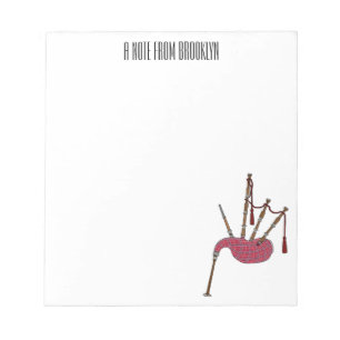 Bagpipe Cartoon Illustration Notizblock