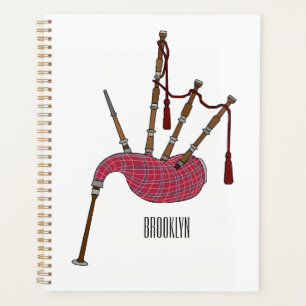 Bagpipe Cartoon Illustration Planer