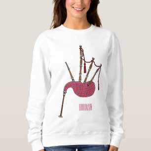 Bagpipe Cartoon Illustration Sweatshirt