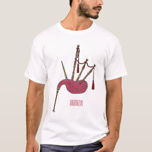 Bagpipe Cartoon Illustration T-Shirt