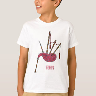 Bagpipe Cartoon Illustration T-Shirt
