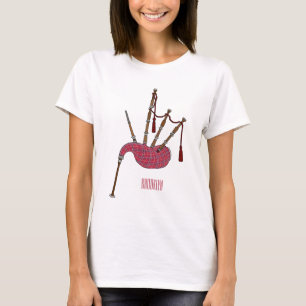 Bagpipe Cartoon Illustration T-Shirt