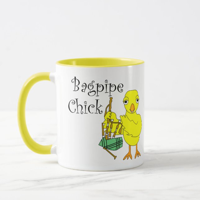 Bagpipe Chick Text Tasse (Links)