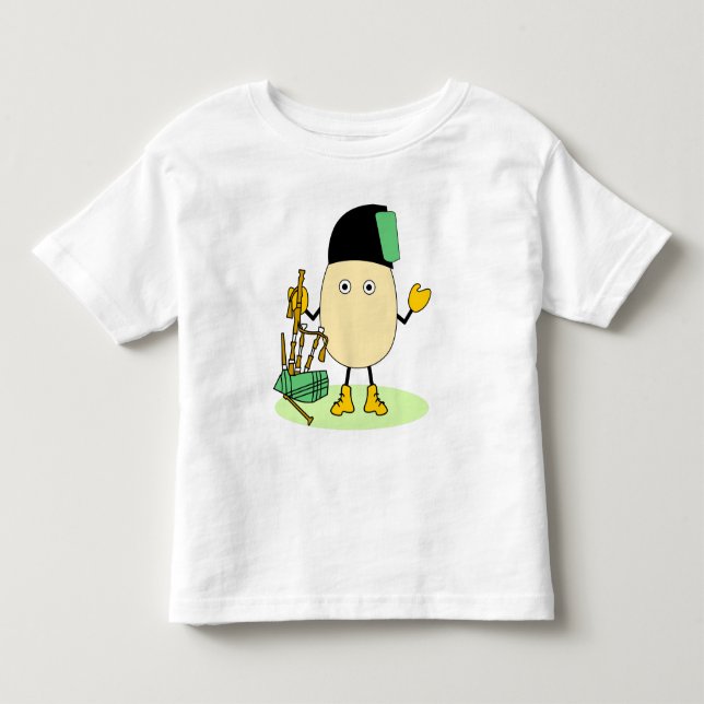 Bagpipe Egghead Kleinkind T-shirt (Vorderseite)