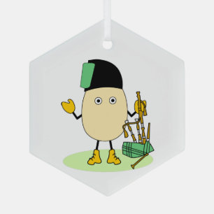 Bagpipe Egghead Ornament Aus Glas