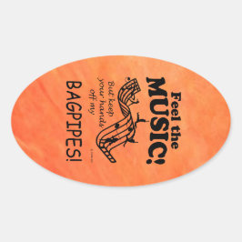 Bagpipe fühlt sich wie ein ovaler Aufkleber