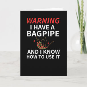 Bagpipe Geschenke   Bagpiper Scottish Bagpipe Love Karte