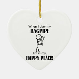 Bagpipe Happy Place Keramikornament