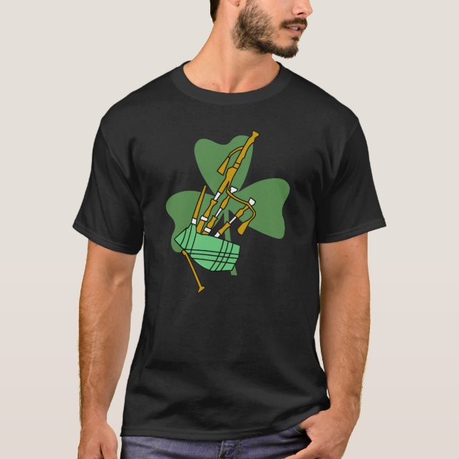Bagpipe Kleeblatt T - Shirts (Vorderseite)