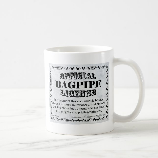 Bagpipe-Lizenz Tasse (Rechts)