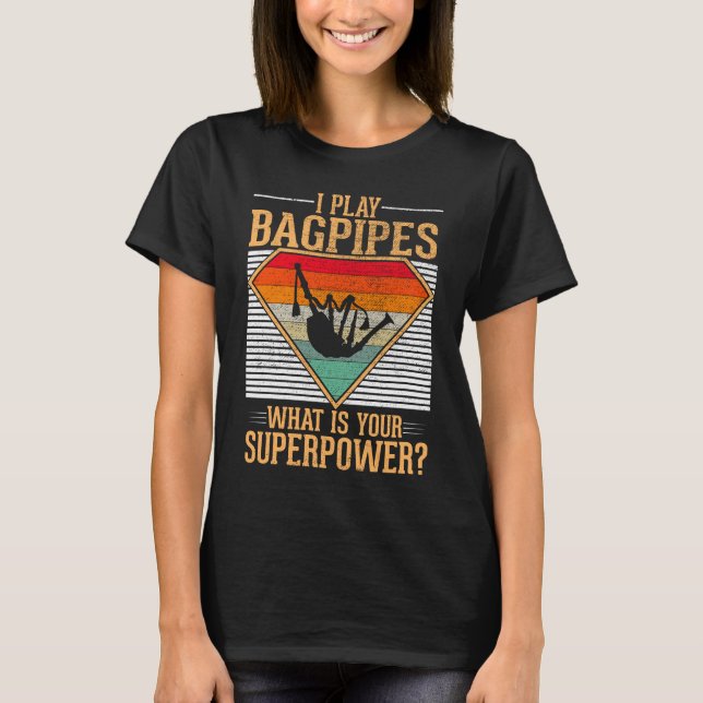 Bagpipe Musician Funny Bagpipe Spaß T-Shirt (Vorderseite)