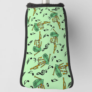 Bagpipe Musiknotens Pattern Golf Headcover
