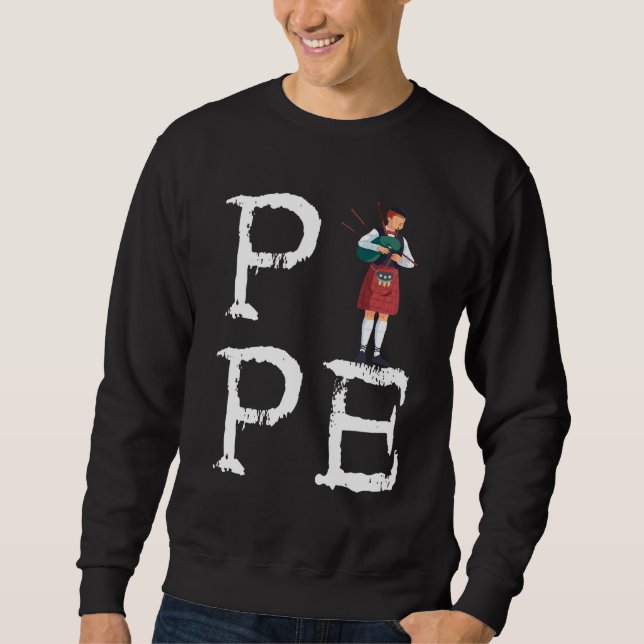 Bagpipe Pipe Scottish Bagpiper Bagpipe Musician 4 Sweatshirt (Vorderseite)