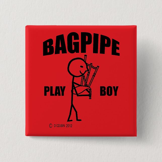 Bagpipe Play Boy Button (Vorderseite)