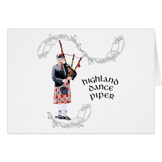 Bagpipe Player in Red Kilt (Vorderseite (Horizontal))