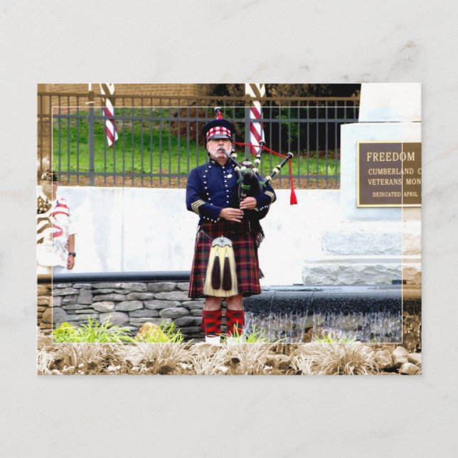 Bagpipe Postkarte (Vorderseite)