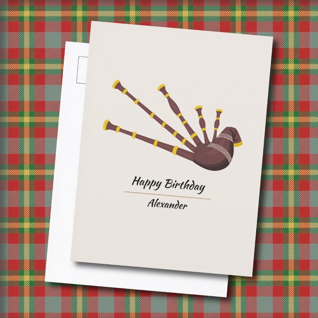 Bagpipe Postkarte (Bagpipes Postcard)