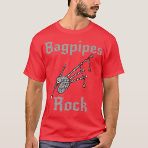 Bagpipe Rock Scottish Musician Rock Goth T-Shirt