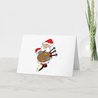 Bagpipe Santa Feiertagskarte