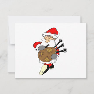 Bagpipe Santa Feiertagskarte