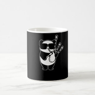 Bagpipe Scotland Panda mit Beutel Pipes Kaffeetasse