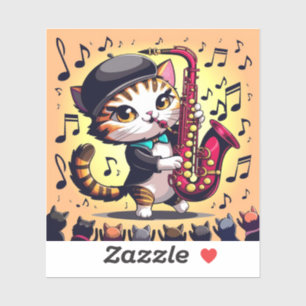 Bagpipe spielt Cat Aufkleber